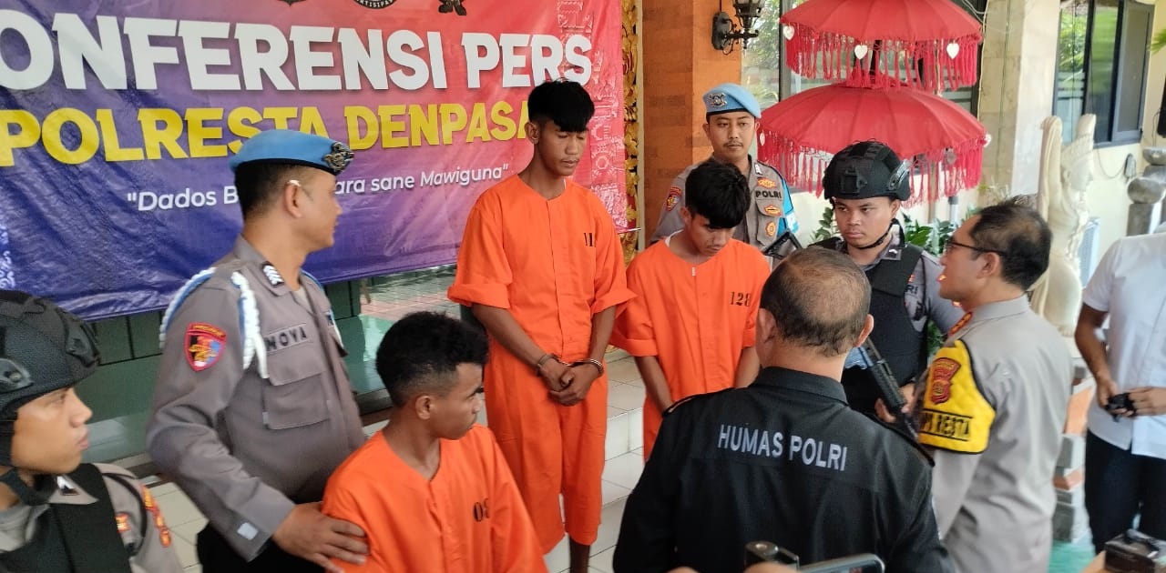 Tiga Pemuda Sumba Timur NTT Perkosa Bergilir Teman Wanitanya, Sat. Reskrim Polresta Denpasar Tangkap Tanpa Perlawanan